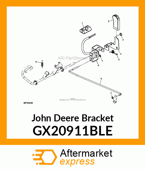 BRACKET, REVERSE (PAINTED) GX20911BLE