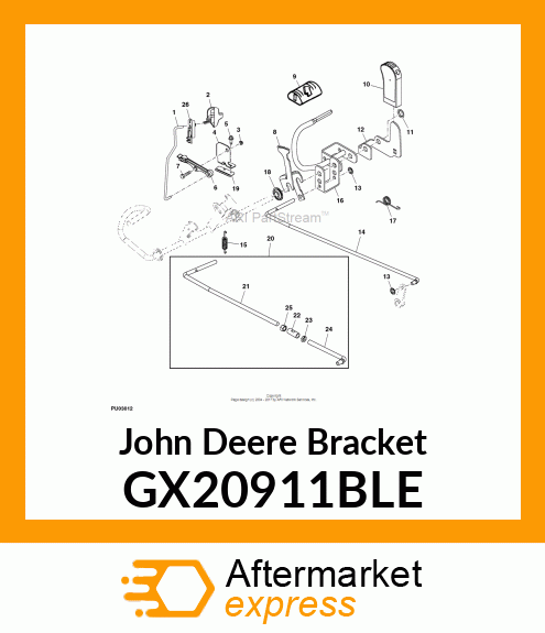 BRACKET, REVERSE (PAINTED) GX20911BLE