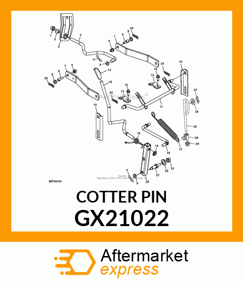 SPRING LOCKING PIN GX21022