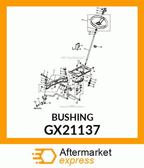 BUSHING, AXLE PIVOT GX21137