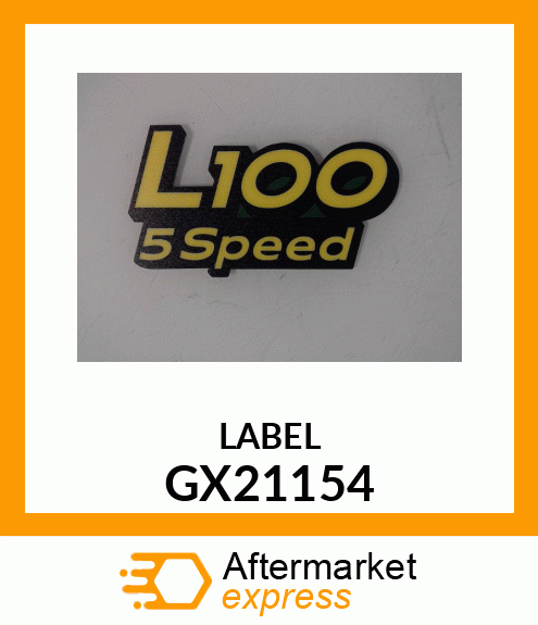 LABEL, MODEL HOOD L100 5 GX21154