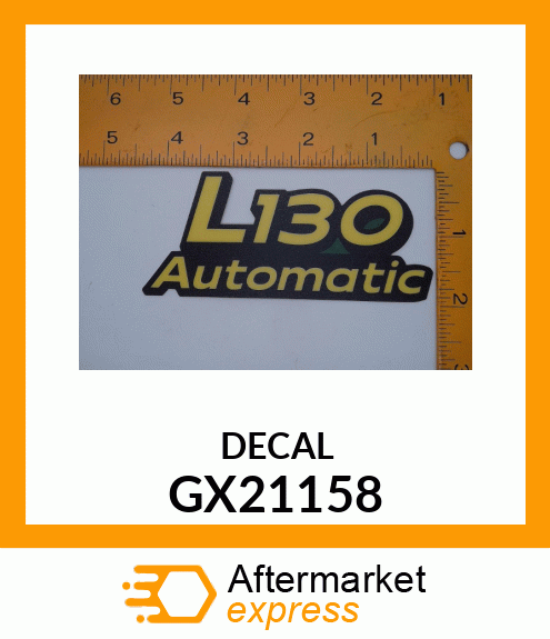 LABEL, MODEL HOOD L130 AUTOMATIC GX21158