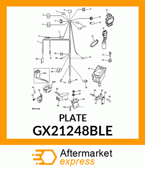 Plate GX21248BLE