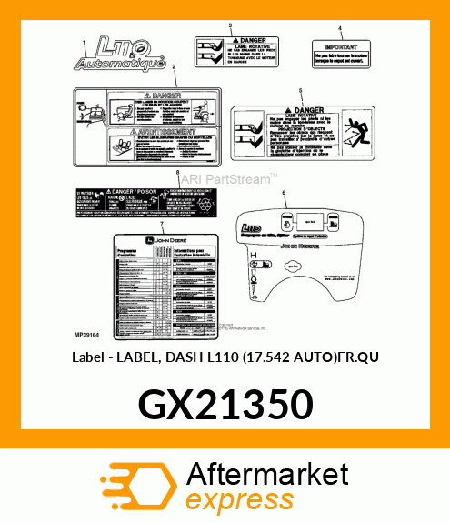 Label Dash L110 17.542 Aut GX21350