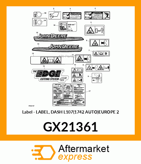 Label Dash L107 1742 Auto GX21361