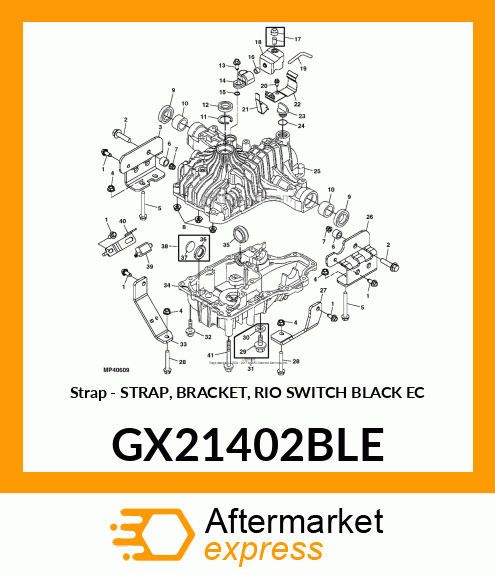 Strap - STRAP, BRACKET, RIO SWITCH BLACK EC GX21402BLE