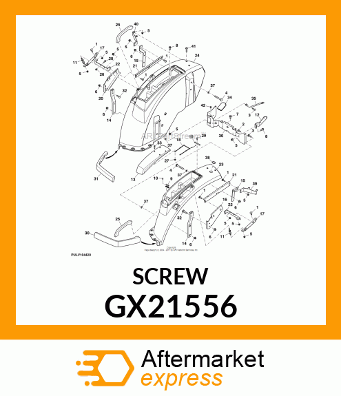 SCREW, M6 X 1 X 25 FLAT CTSK GX21556