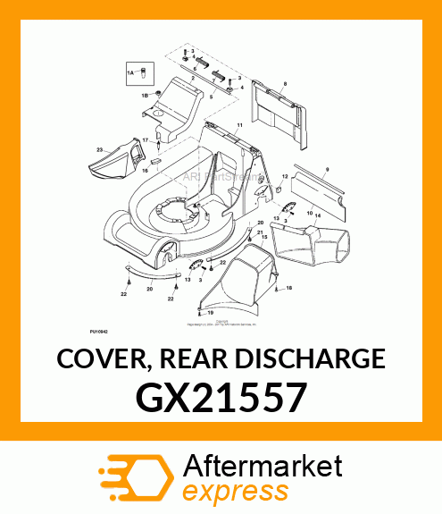 COVER, REAR DISCHARGE GX21557