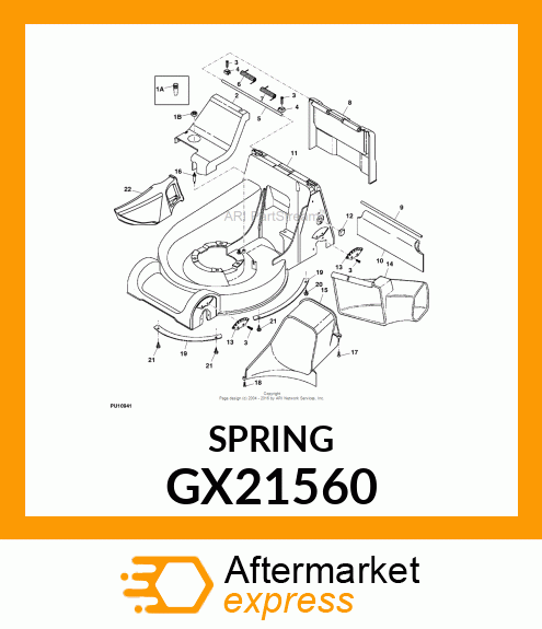 Torsion Spring - SPRING, L/H TORSION GX21560