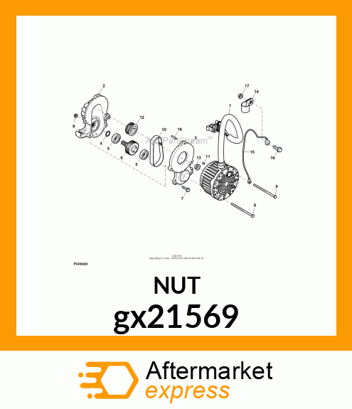 NUT, HEX LOCK GX21569