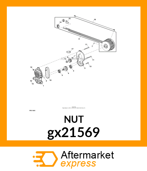 NUT, HEX LOCK GX21569