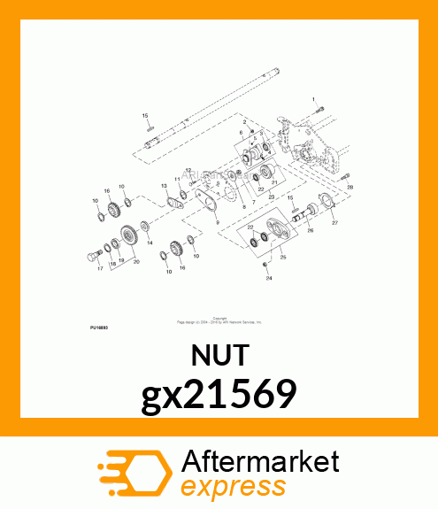 NUT, HEX LOCK GX21569