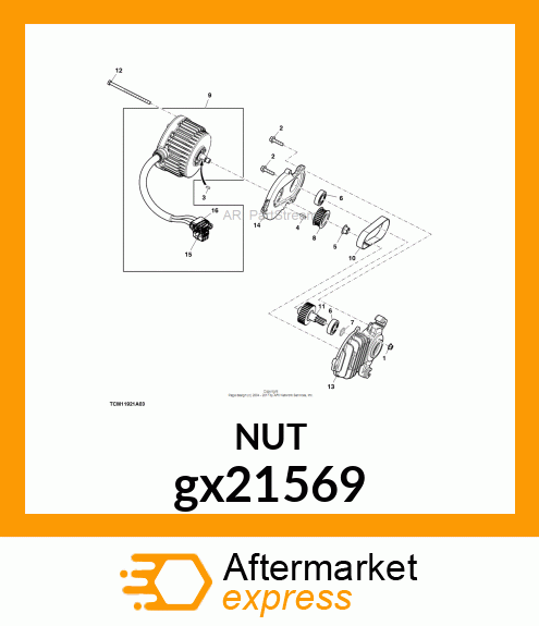 NUT, HEX LOCK GX21569