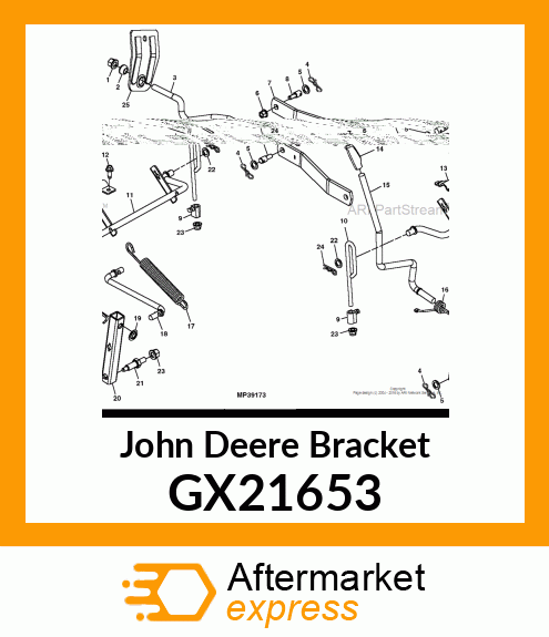 BRACKET, DECK HANGER # GX21653