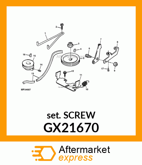 SCREW, .250"X.375" UNC ZN HX SET L GX21670