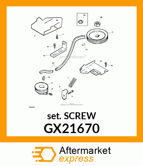 SCREW, .250"X.375" UNC ZN HX SET L GX21670