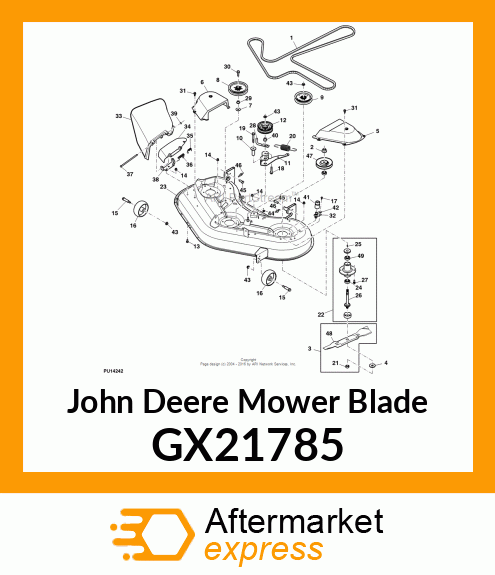 BLADE, BAGGING 48" DECK GX21785