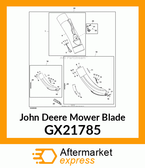 BLADE, BAGGING 48" DECK GX21785