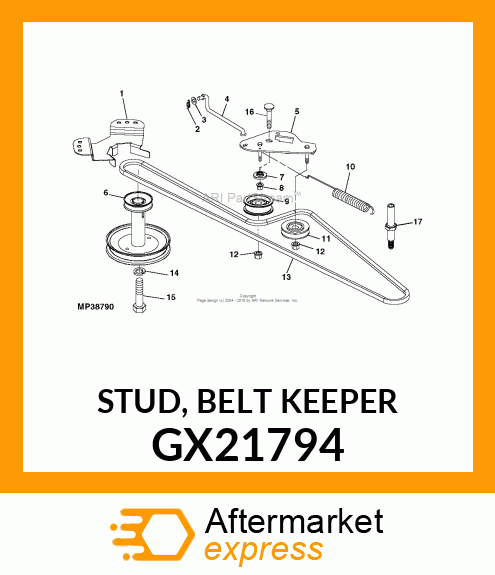 STUD, BELT KEEPER GX21794