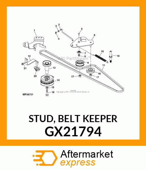 STUD, BELT KEEPER GX21794