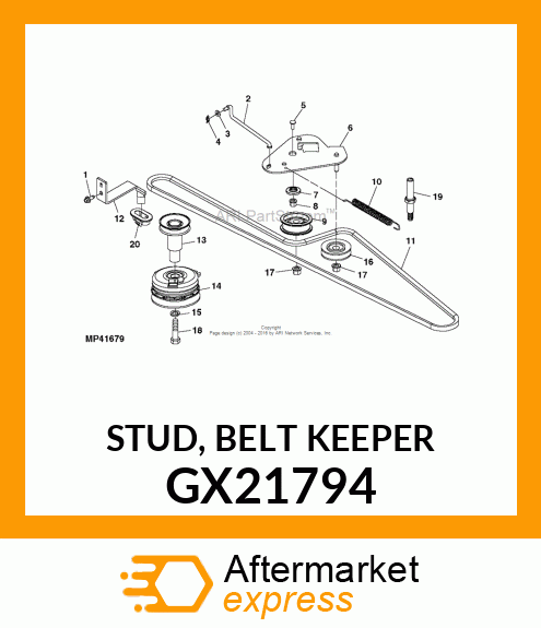 STUD, BELT KEEPER GX21794