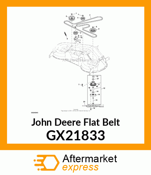 FLAT BELT, 2005 MOWER DRIVE 48" UNI GX21833