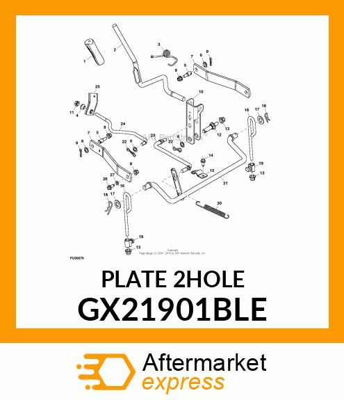 Bracket - BRACKET, FRONT DECK HANGER BLACK-EC GX21901BLE