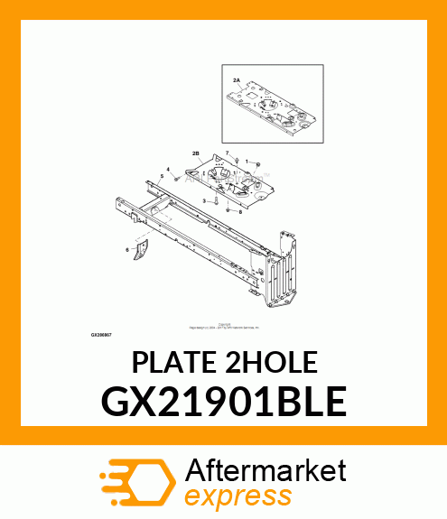 Bracket - BRACKET, FRONT DECK HANGER BLACK-EC GX21901BLE