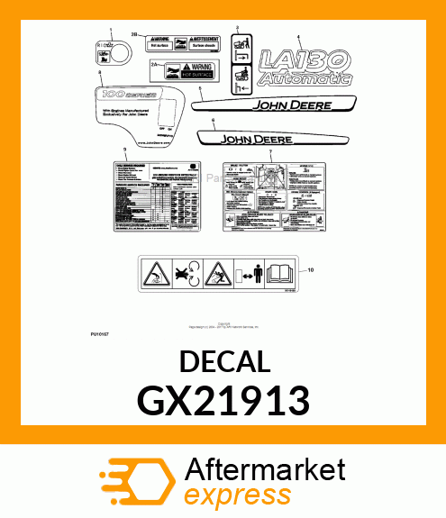 LABEL, LH HOOD JD GX21913