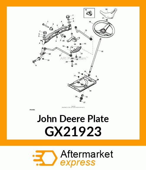 PLATE, STEERING SUPPORT# GX21923