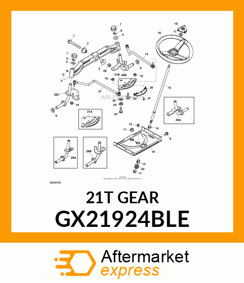 GEAR, SECTOR GX21924BLE