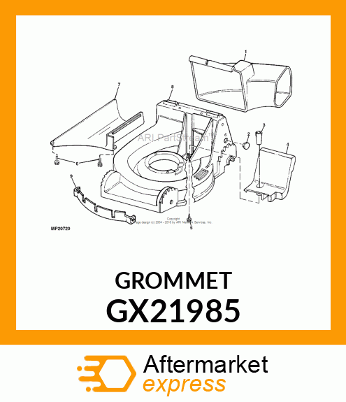 GROMMET, RUBBER GX21985