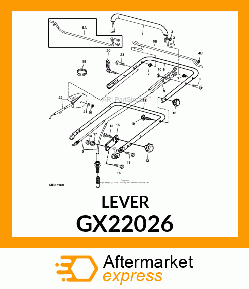 LEVER, WELDED CLUTCH GX22026