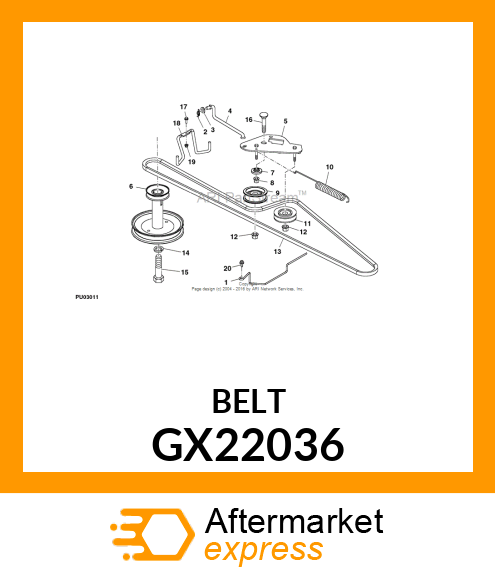 BELT, GEAR DRIVE GX22036