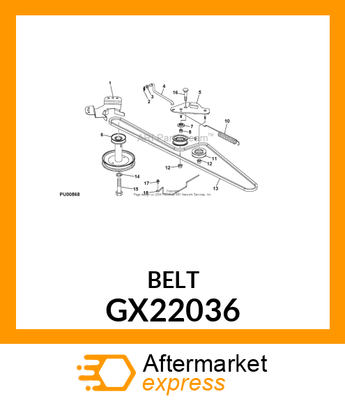 BELT, GEAR DRIVE GX22036