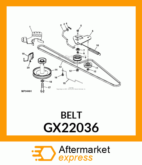 BELT, GEAR DRIVE GX22036