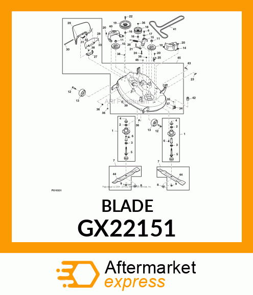 BLADE, 42" 3 GX22151