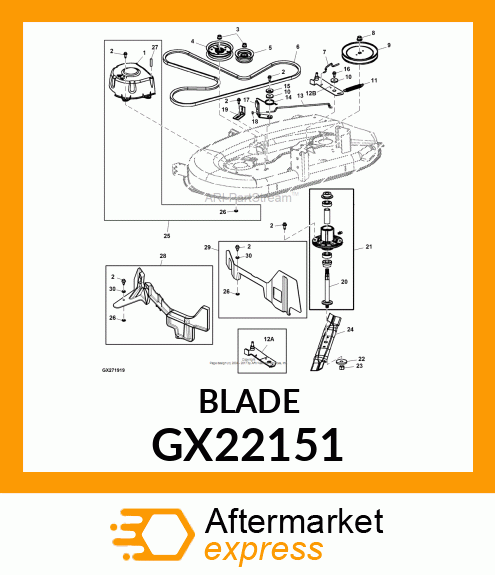 BLADE, 42" 3 GX22151