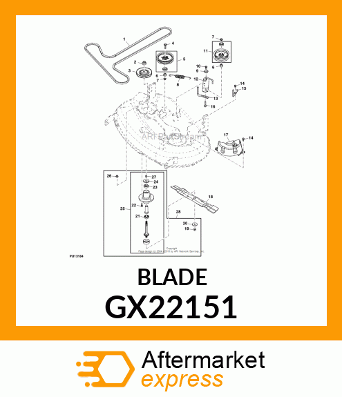 BLADE, 42" 3 GX22151