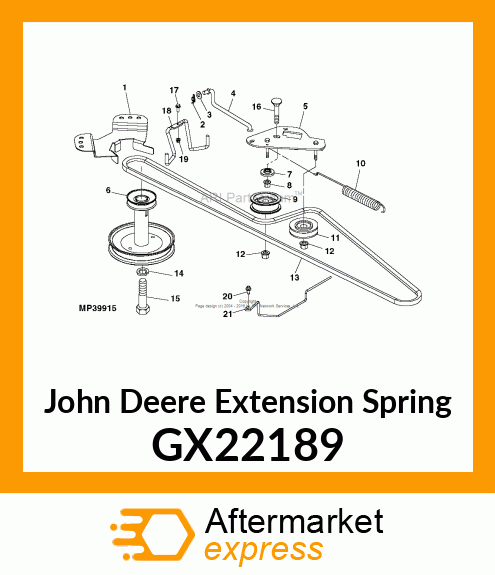 SPRING, TRACTION DRIVE GX22189