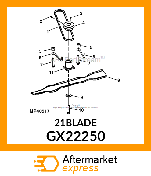 BLADE, CUTTING GX22250