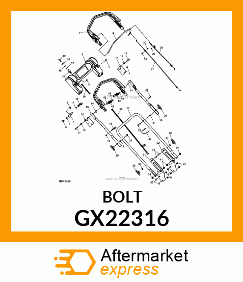 BOLT, HANDLE 5/16 X 2 GX22316