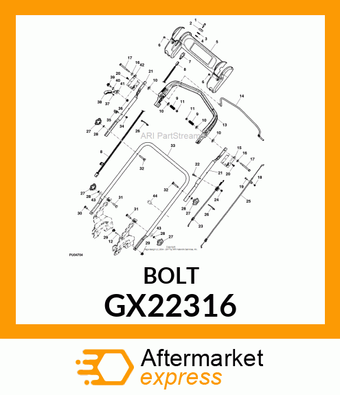 BOLT, HANDLE 5/16 X 2 GX22316