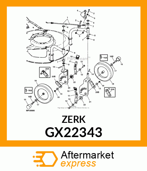 2PK Lubrication Fitting GX22343