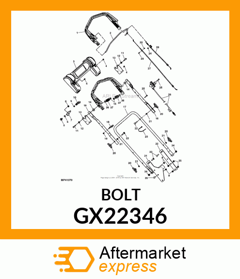 BOLT, MODIFED SHOULDER GX22346