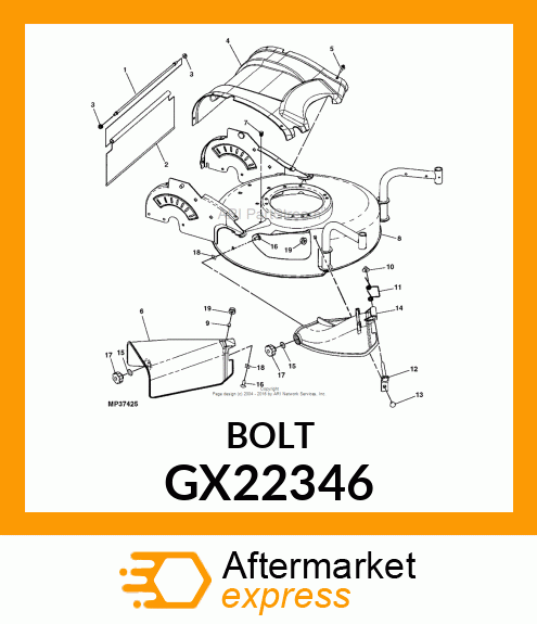 BOLT, MODIFED SHOULDER GX22346