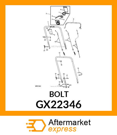 BOLT, MODIFED SHOULDER GX22346