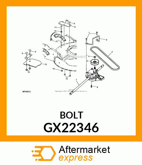 BOLT, MODIFED SHOULDER GX22346