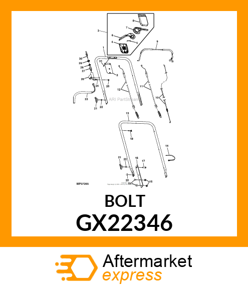 BOLT, MODIFED SHOULDER GX22346