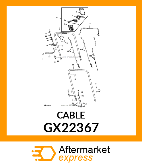 CABLE, CLUTCH GX22367